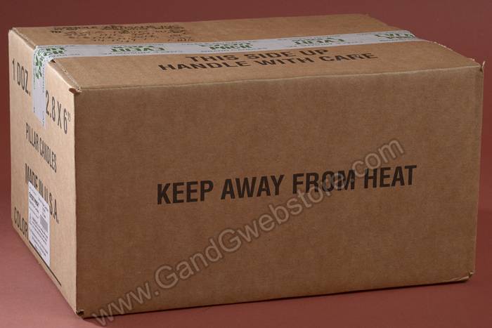 2.8" X 6" Pillar Candle Ivory Pkg/12