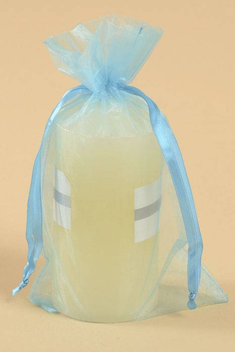 6" X 10" Organza Pouches Turquoise Pkg/12