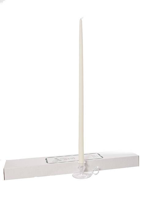 24" Patrician Taper White Candle Box/12