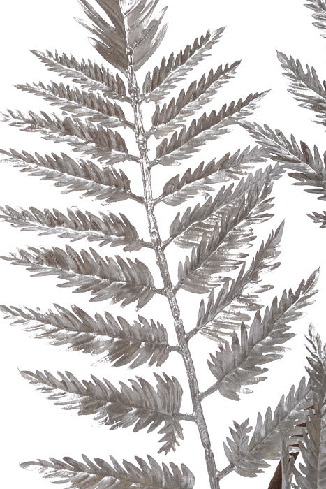 39.5" Metallic Fern Leaf Spray Silver