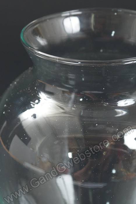 2.5" X 6.5" Ginger Glass Vase Crystal Clear