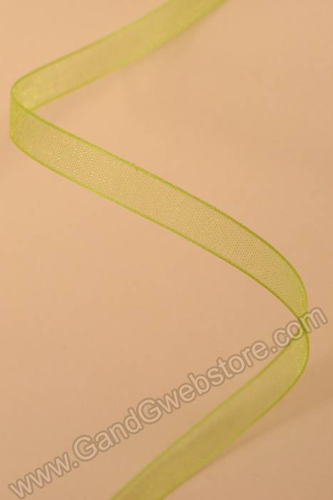 Organdy Ribbon Lime Green