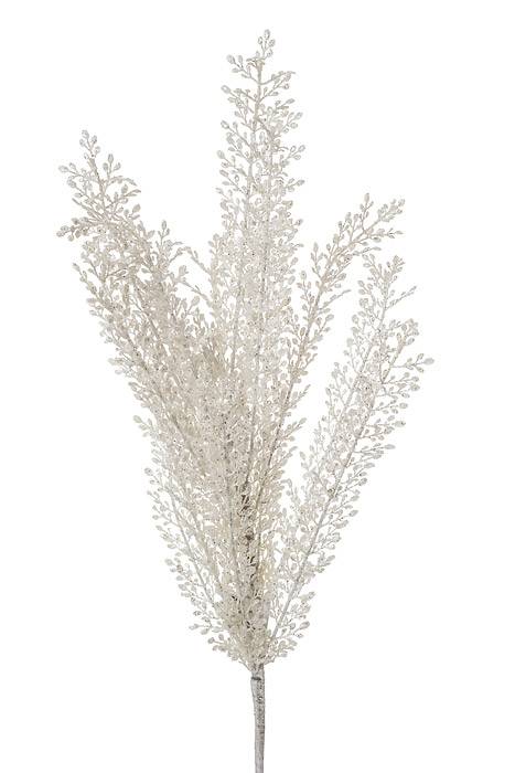 24" Glitter/ Sequin Artemesia Bush White