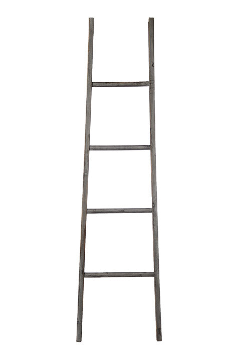 60" Wood Ladder Gray