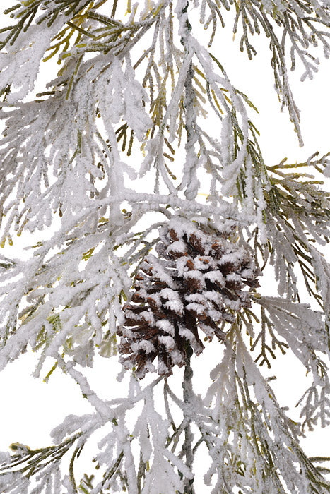 6Ft Snow Cedar Pinecone Garland (Green)