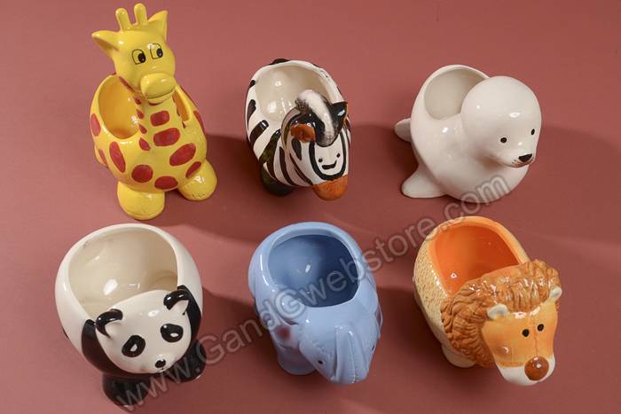 4"-5" Baby Zoo Assorted Planters Set/6