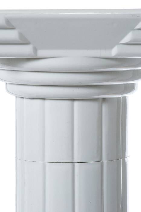 12" X 35" Plastic Pillar Stand White