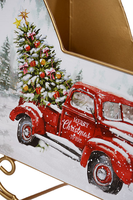 10" Metal Sleigh Gold