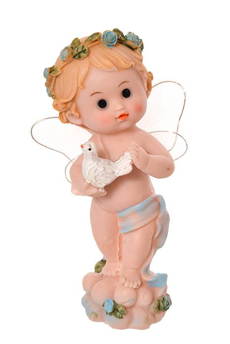 6" Fairy W/Ring & Clouds Boy Light Blue
