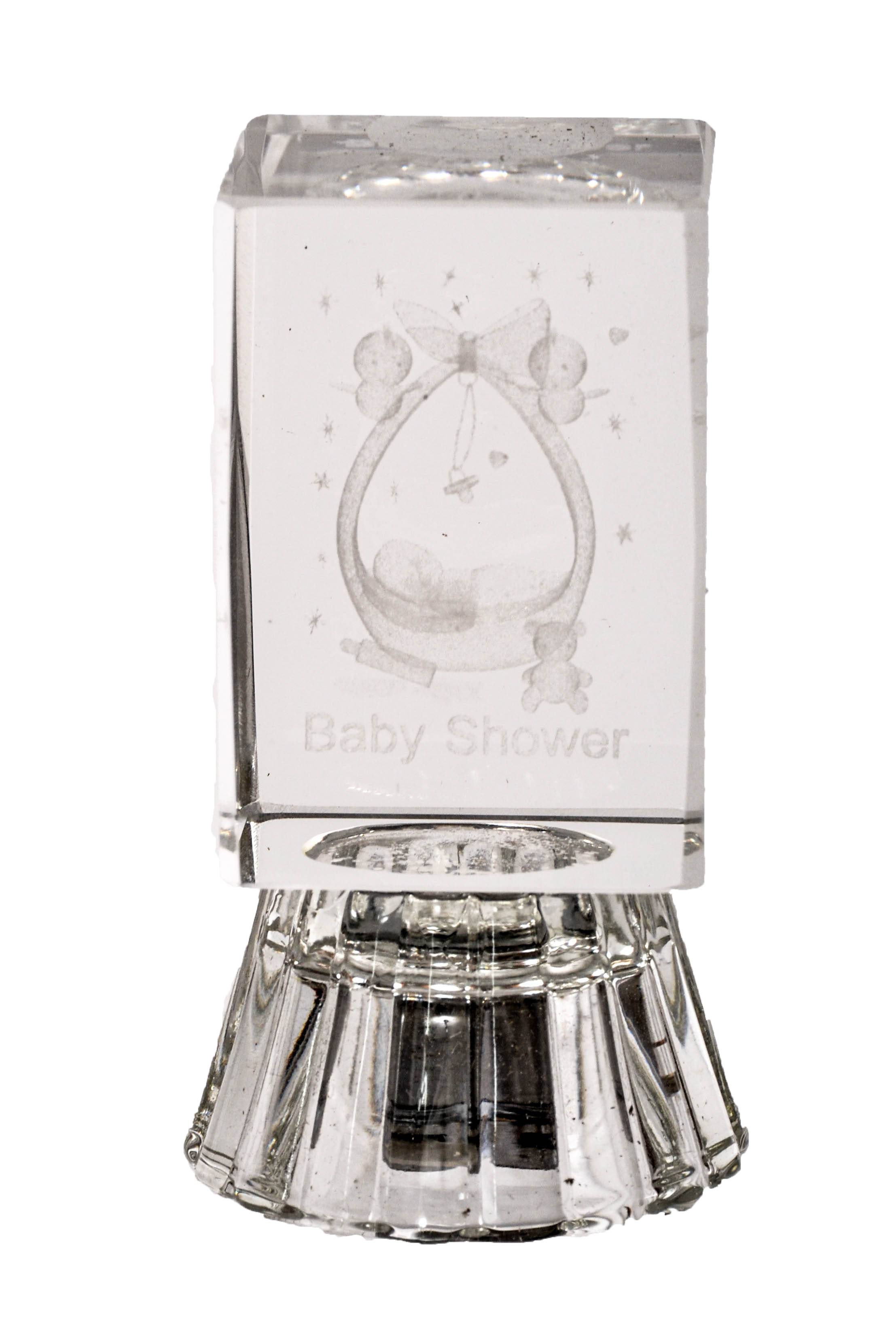 1.75 X 1.125" Rectangular Baby Shower Crystal