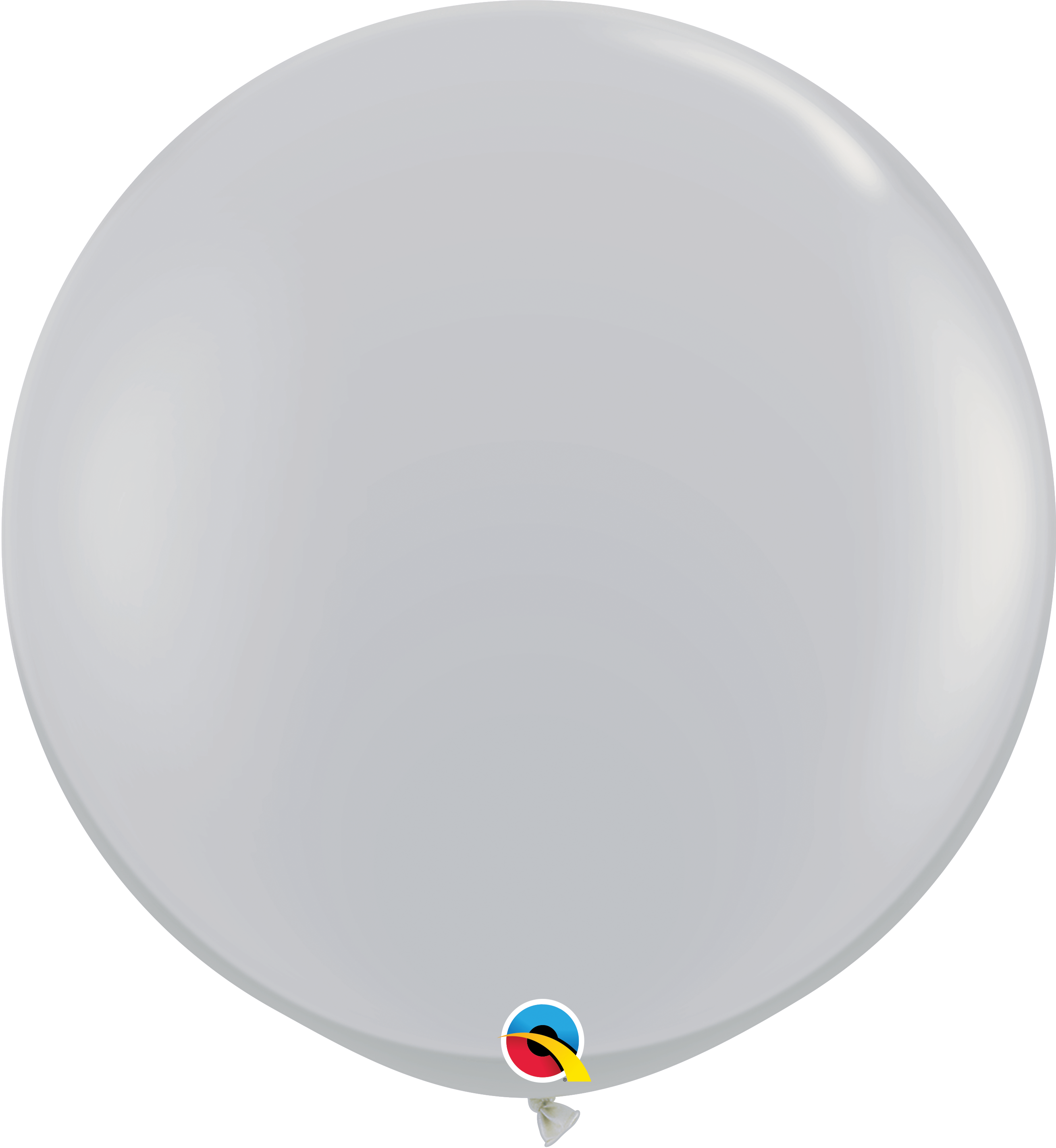 3Ft Plain Latex Balloon Gray Pkg/2