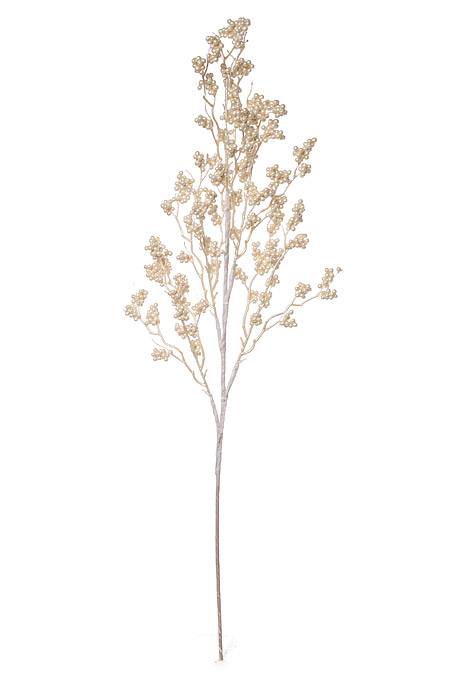 31" Glitter Pearl Water Proof Marsh Berry Branch White