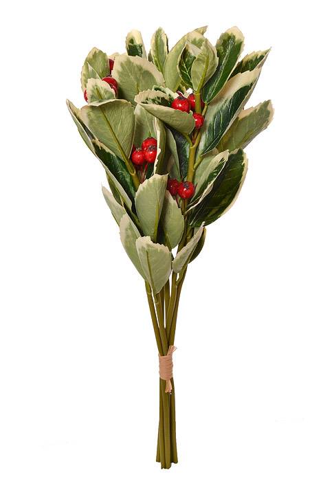 15" Christmas Greens W/Berries Bundle Green/Red