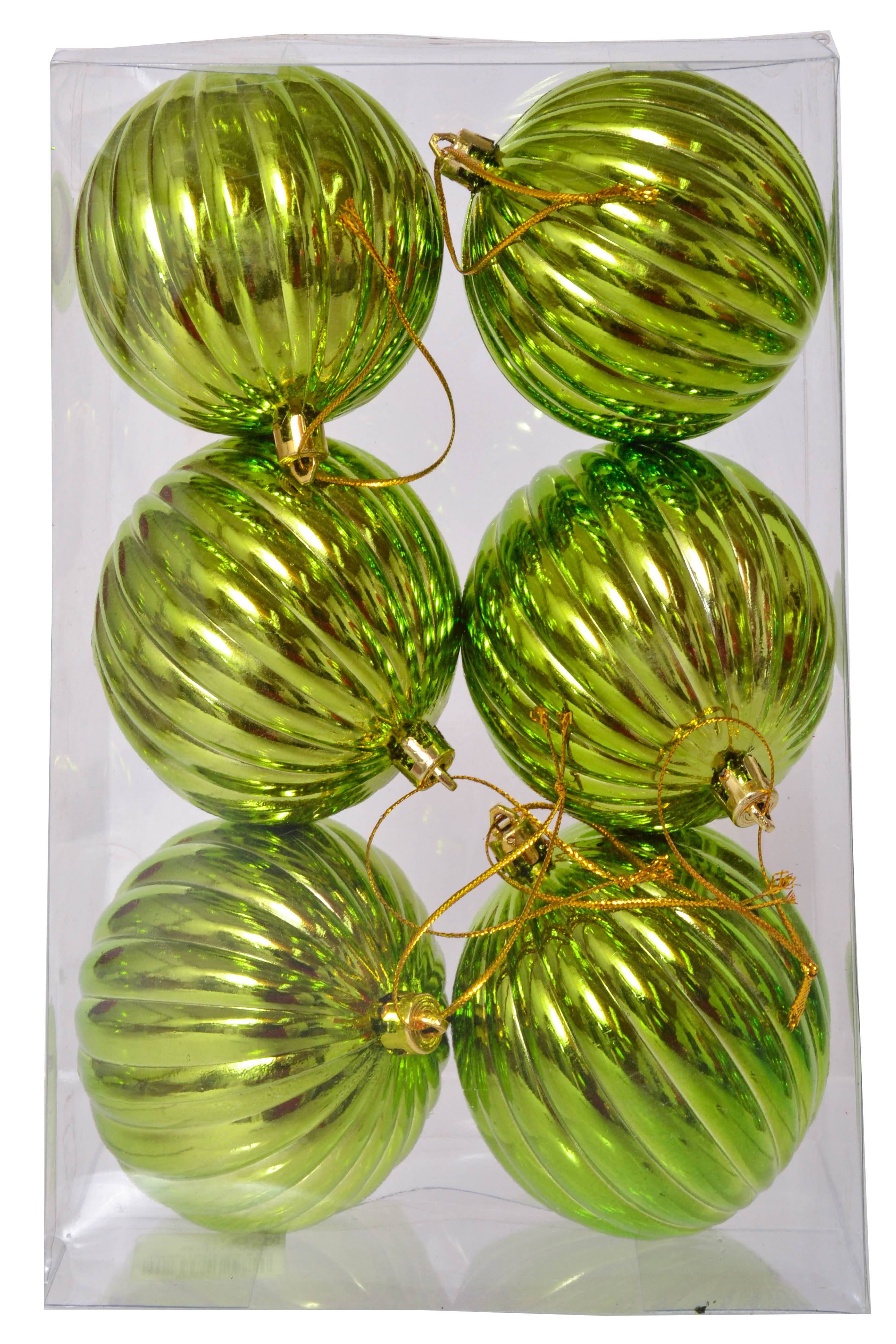 80mm Shiny Plastic Pumpkin Green Bx/6