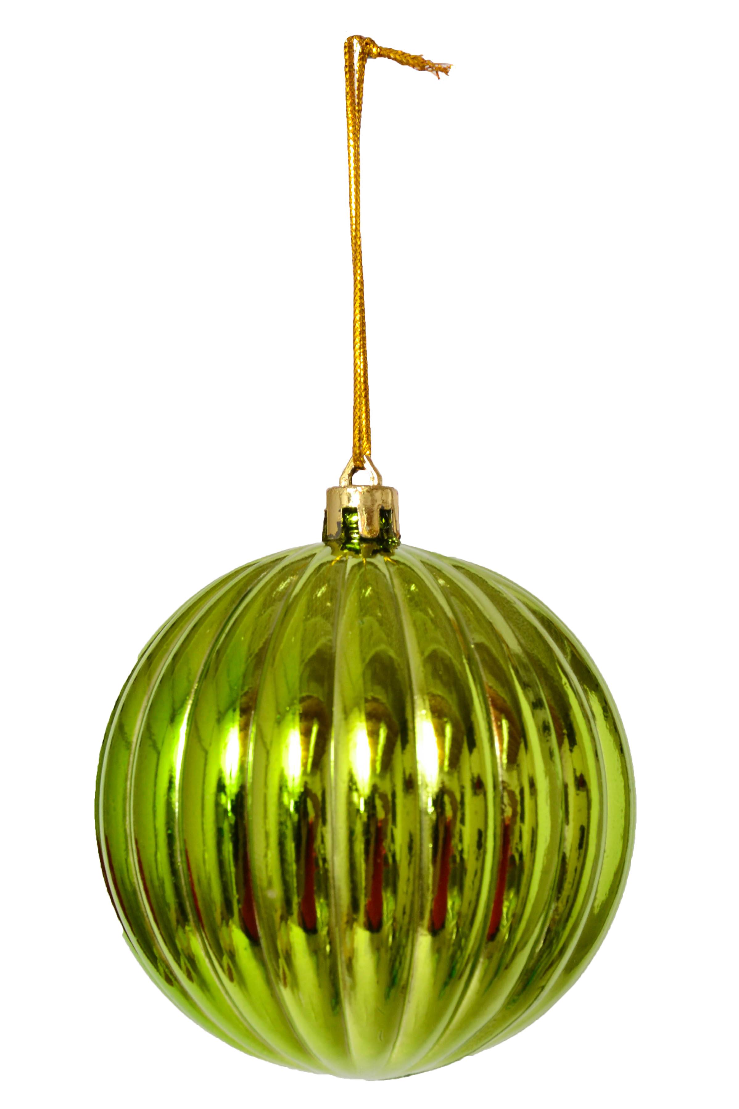 80mm Shiny Plastic Pumpkin Green Bx/6