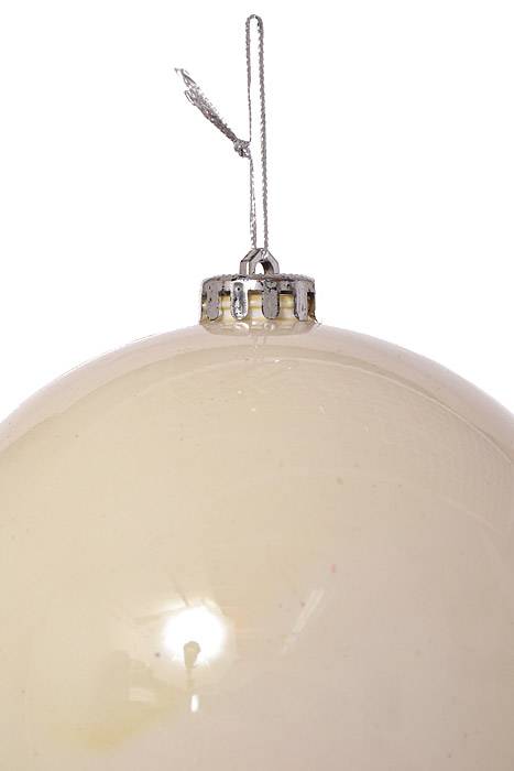 150mm Plastic Ball Ornament WHITE