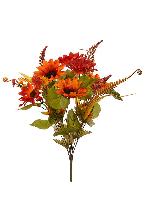 22" Satin Sunflower Mix Orange