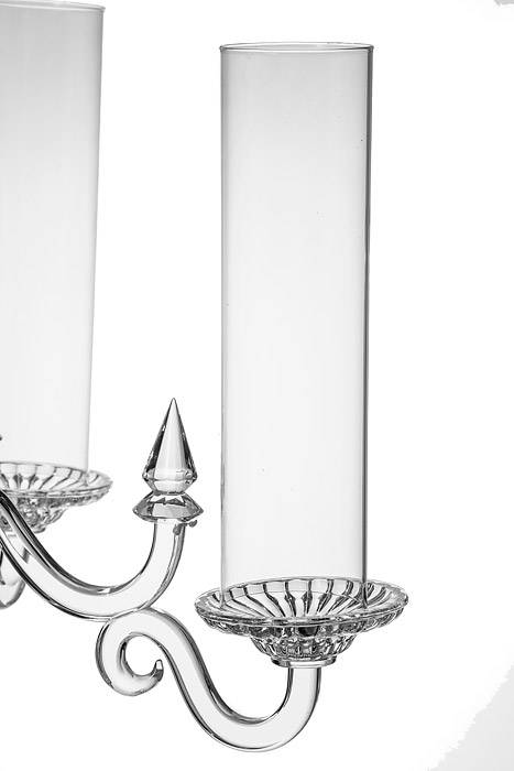 43" Crystal 5-lite Candelabrum W/glass Clear