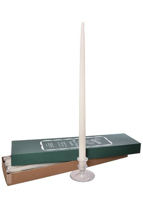 18" Patrician Taper White Box/12
