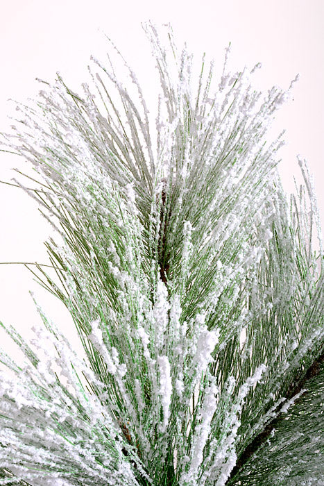 23" Snowy Needle Pine Stem Green/White
