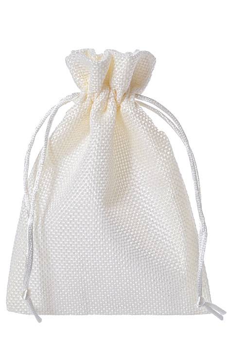 4" X 5.5" Jute Bag Ivory Pkg/12
