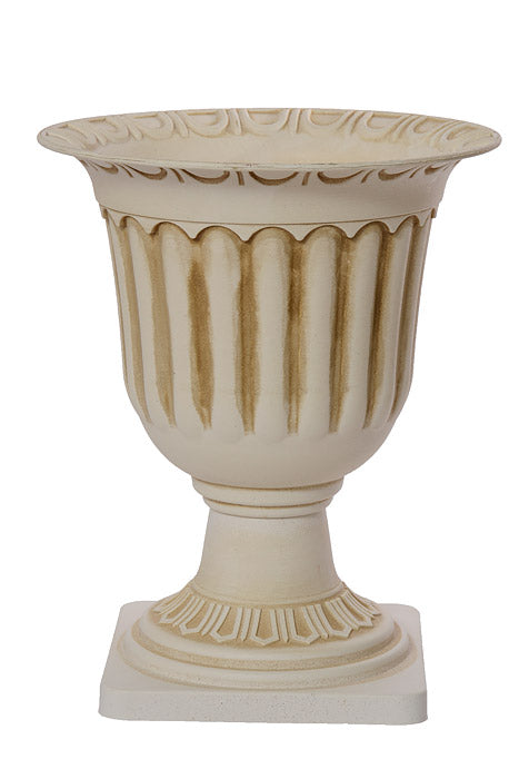 11.5" X 14" Plastic Flower Pot Ivory