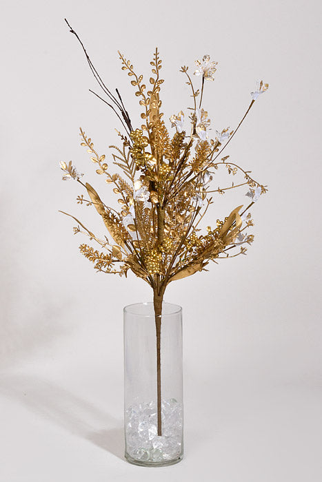 24" Mixed Xmas Spray Gold