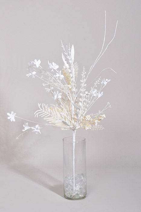 24" Mixed Xmas Spray White