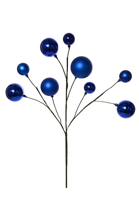 24" Pick Shiny Matte Ornament Blue