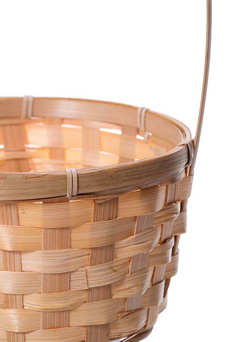 6" Bamboo W/han & Liners Natural Pkg/6