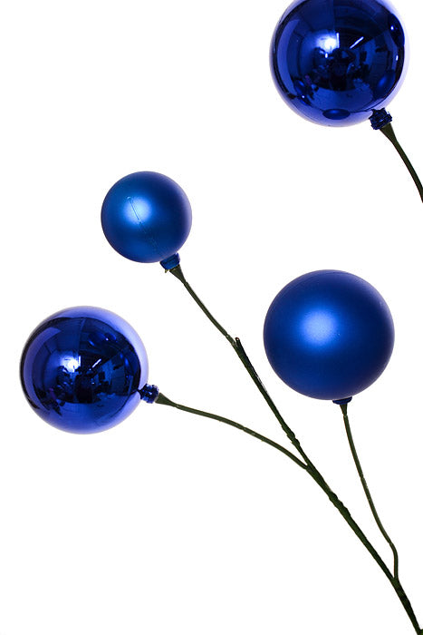 24" Pick Shiny Matte Ornament Blue
