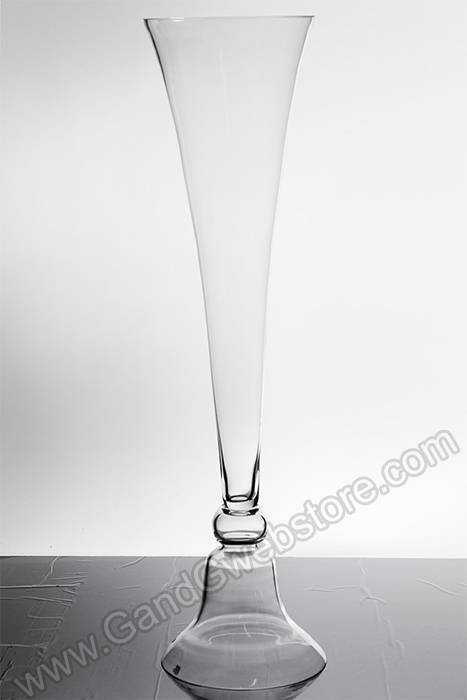 10" X 10.25" X 39.5" Glass Vase Clear