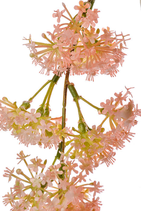 35" Artificial Weeping Laurel Flower Spray Peach