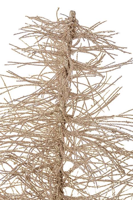 36" Potted Glitter/mica Hardneedle Pine Tree Gold
