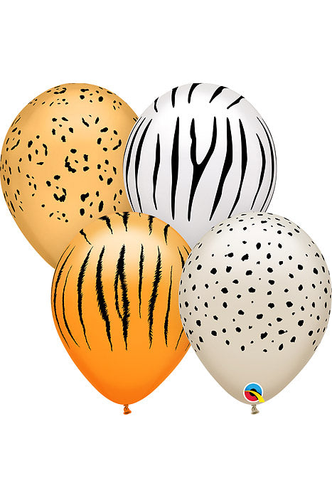 5" Round Latex Balloon Safari Assorted Pkg/100