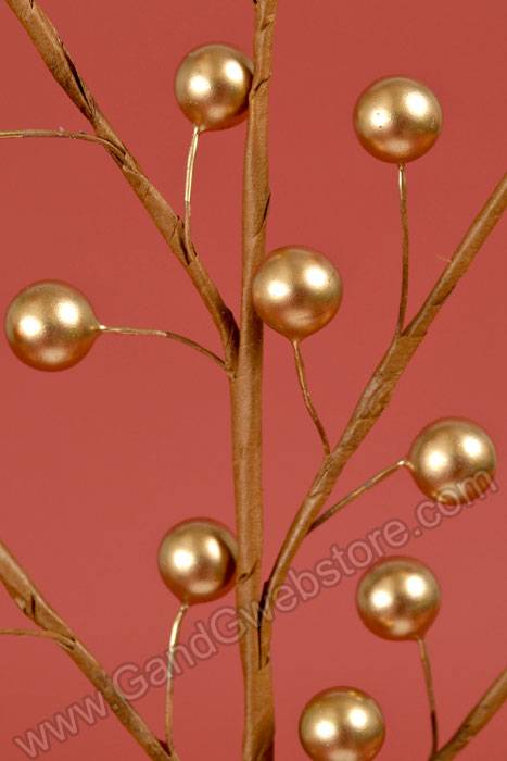 19" Christmas Berry Spray Gold Pkg/12