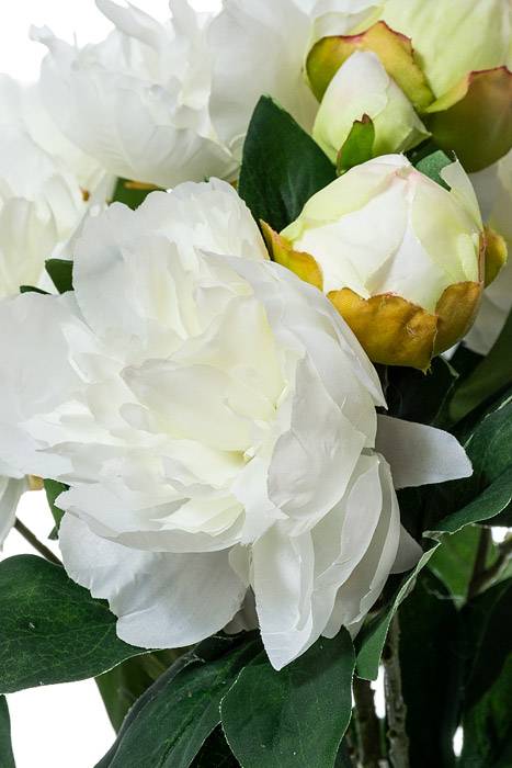15" Silk Peony Bush Cream