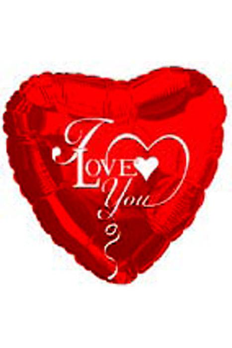 9" Heart Balloon Red I Love You Pkg/25