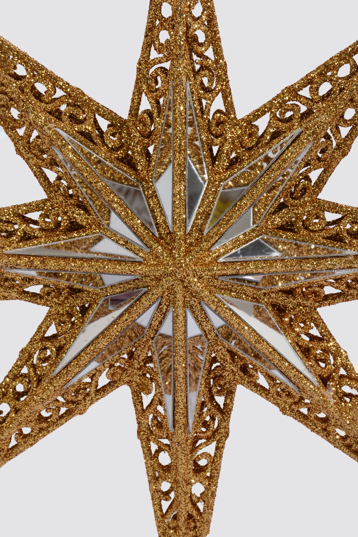 14" Glitter Tree Topper Gold