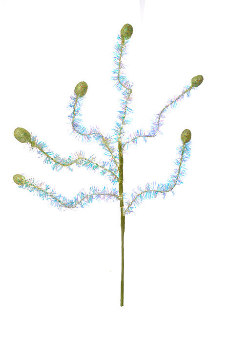 23" Easter Egg Tinsel Spray Green