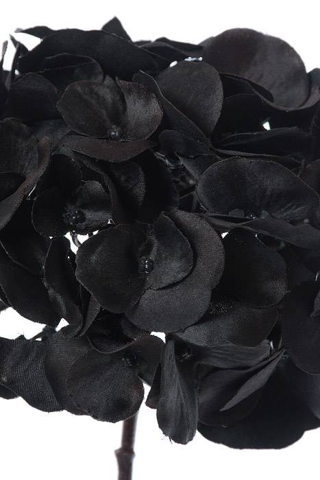18" Silk Hydrangea Spray Black