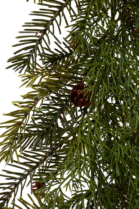 72" Plastic Pine With Mini Cones Garland Green