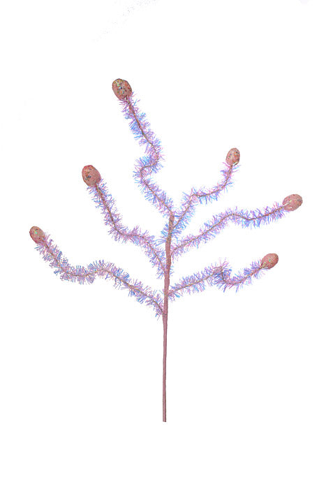 23" Easter Egg Tinsel Spray Lavender