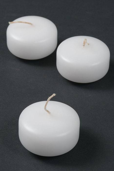 1.75" Floating Candle Disc White Pkg/72