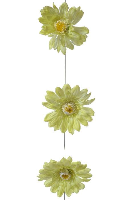 6ft Artificial Gerbera Daisy Garland Lime