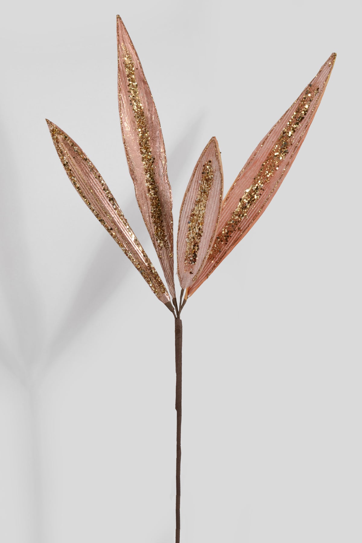 39" Jewel Leaf Glitter Stem Blush