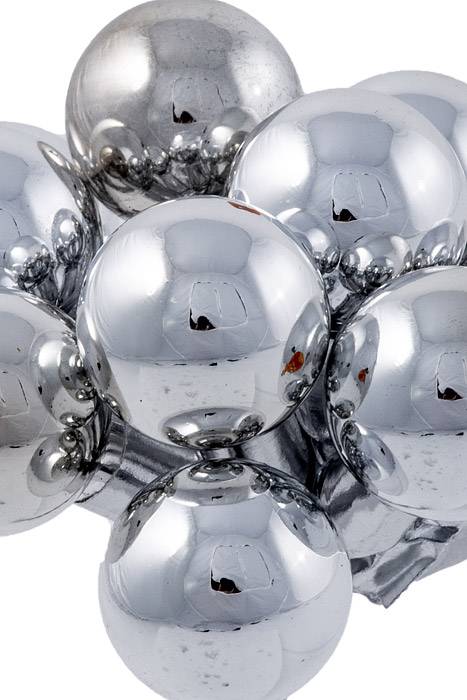 20mm Gloss Glass Ball Silver Pkg/144