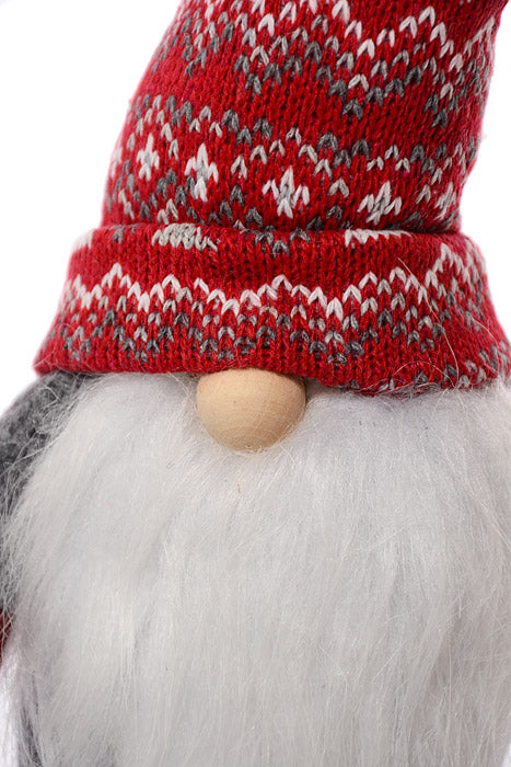 15" Sitting Gnome Red/Gray