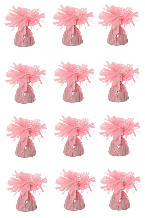 5" Metallic Balloon Weight Pink Pkg/12