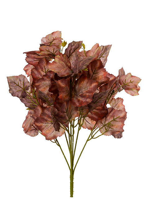17.75" Autumn Cissus Ivy Bush Brown/Orange
